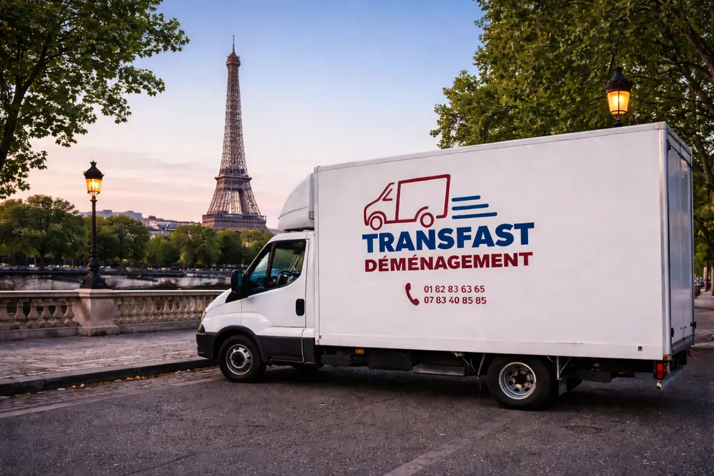 Livraison sortie garde-meubles Camion TRANSFAST DÉMÉNAGEMENT en livraison sortie garde-meubles